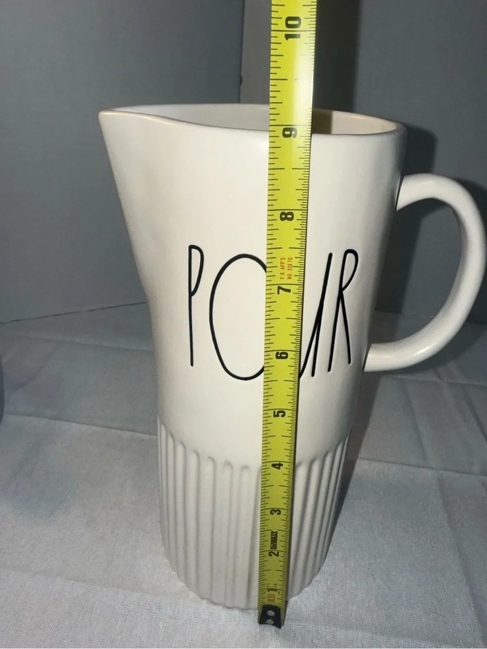 Rae Dunn White POUR Ceramic Pitcher - Classic Home Dining